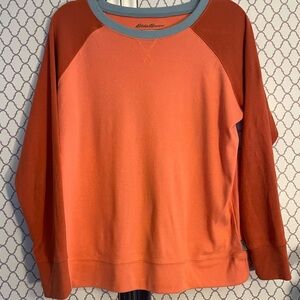 Eddie Bauer Men's Orange Sweater